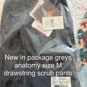 Grey's Anatomy Charcoal Drawstring Scrub Pants